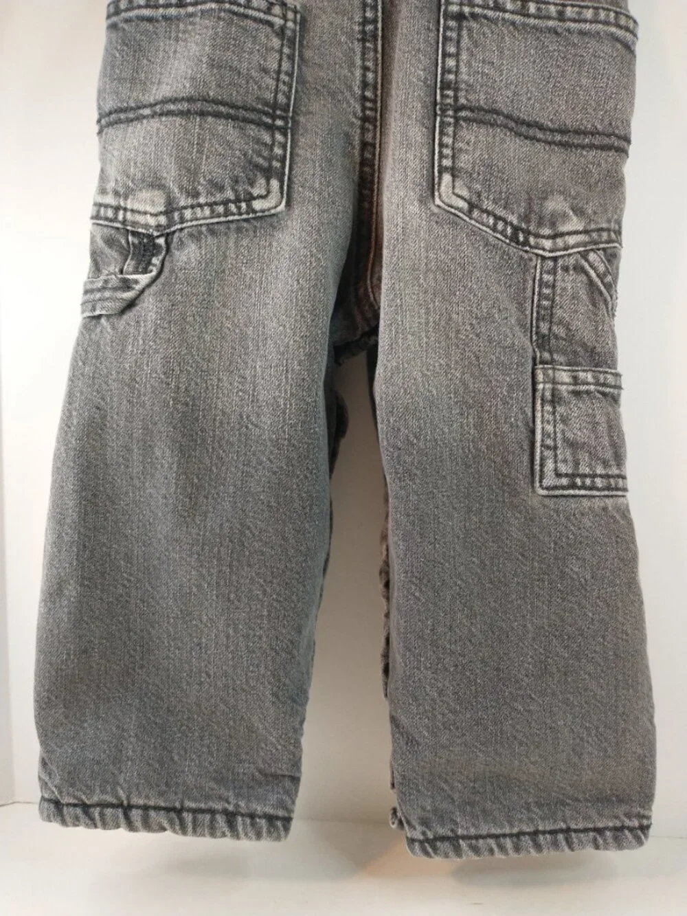 Vintage OshKosh B’gosh Vestbak Insulated Overalls Black Acid Wash Toddler 18M